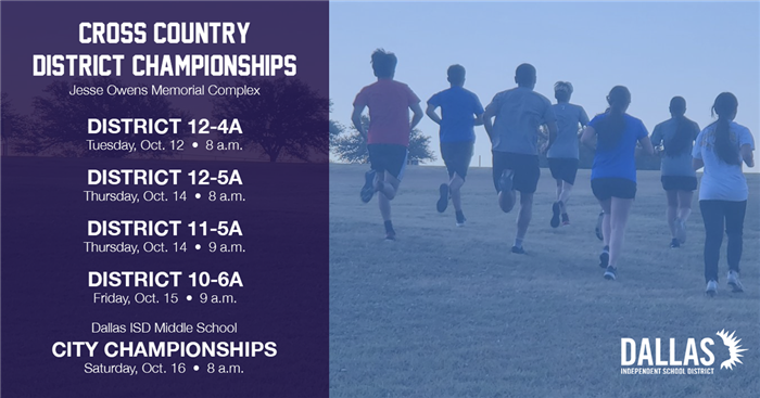 Cross Country District Schedule