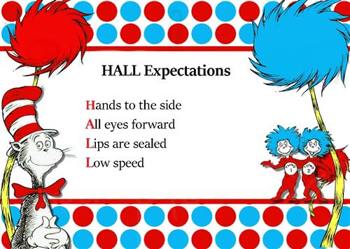 Behavior expectations for hallways 