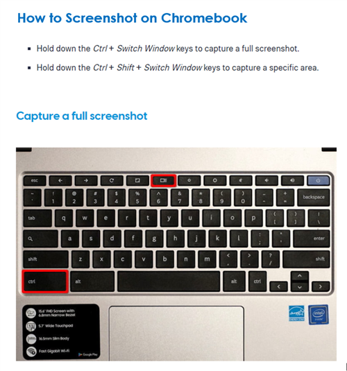 Screenshot on Chromebook 