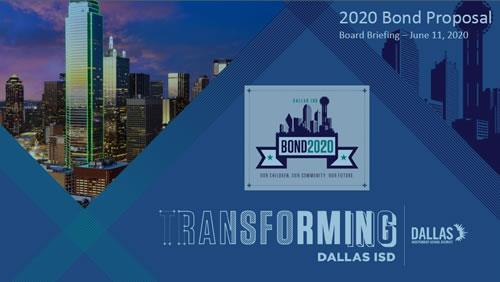 2020 Bond Proposal - June 11, 2020 Board Briefing