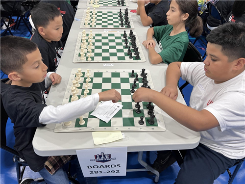 One of our students was ready to compete in chess tournament round #2