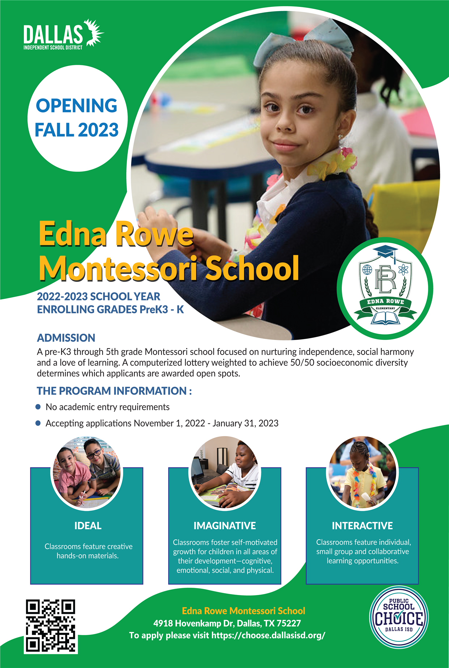 Apply for Rowe Montessori