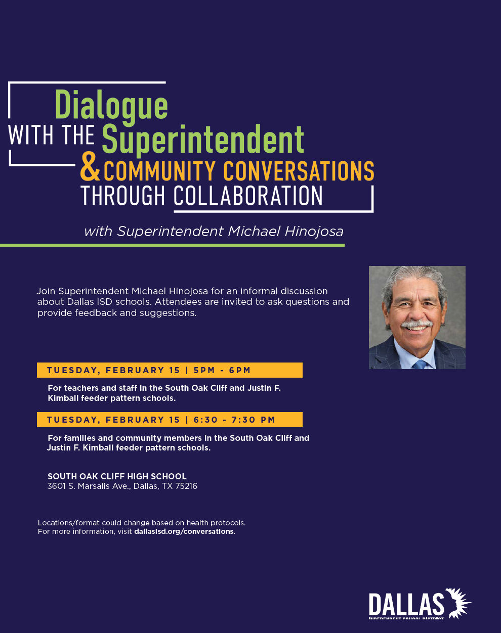  Dialogue with the Superintendent  on February 15th