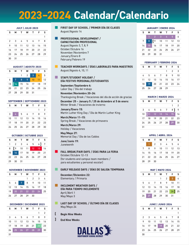 2023-2024 DISD Calendar