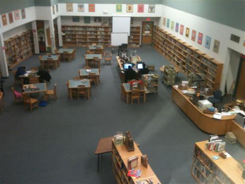 View of the Chavez Library from the second floor 